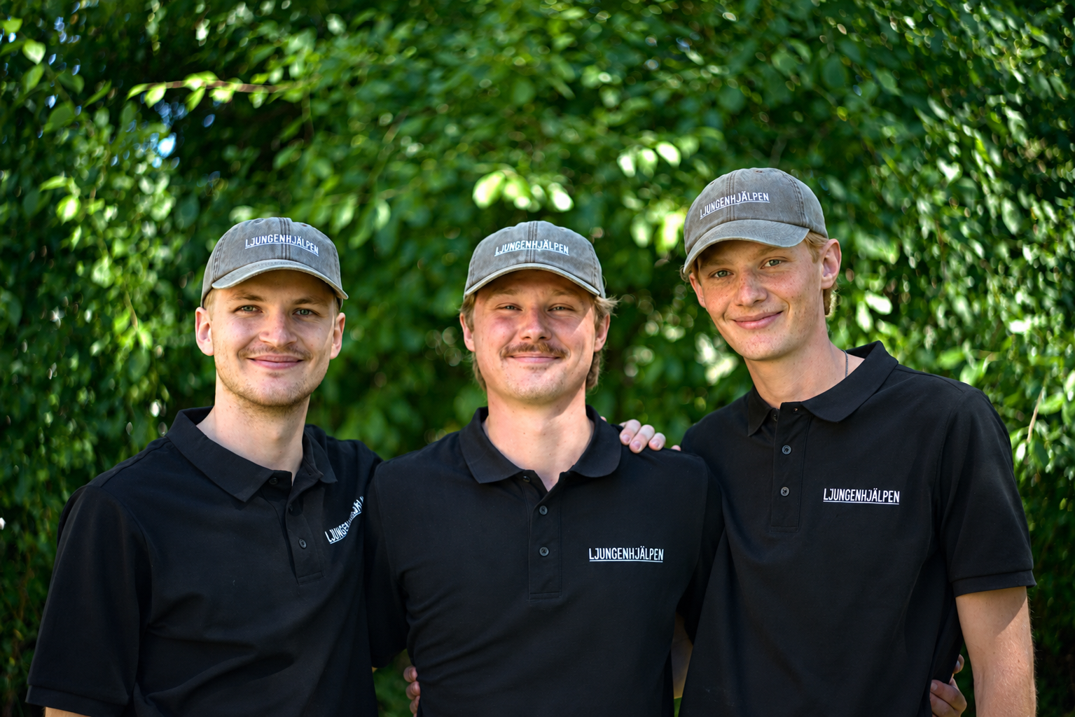 Tre bröder från Ljunghusen vid arbete